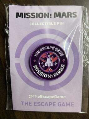 The Escape Game Mission Mars Souvenir Enamel Award Lapel Pin NEW